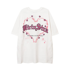 Men T Shirt Printed Short-Sleeved T-shirt Men's Loose Casual