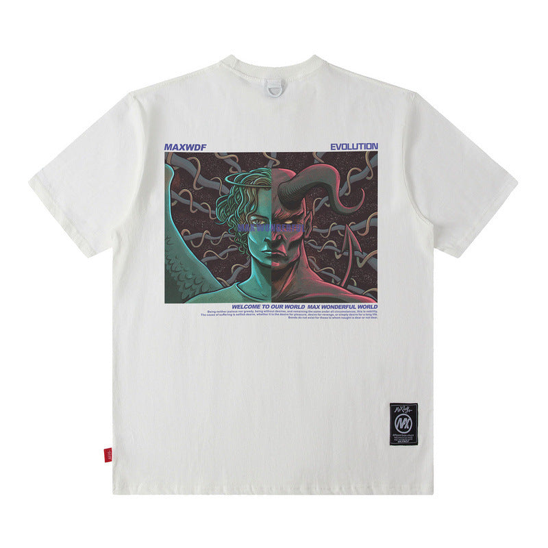 Men T Shirt Men's Short-Sleeved T-shirt Versatile Loose