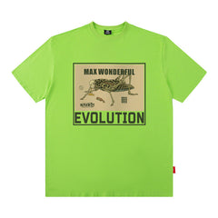 Men T Shirt Retro Personalized Printed Vibe Loose Short Sleeve T-shirt for Men and Women