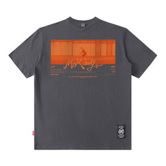 Men T Shirt Fashion Brand Printing Short-Sleeved T-shirt Men's Loose Casual