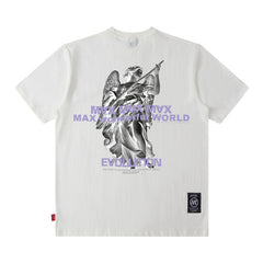 Men T Shirt Short-Sleeved T-shirt Men's Trendy Hip Hop Print Loose Men's Clothing