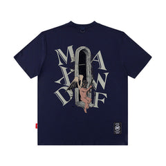 Men T Shirt Dark High Street T-shirt Men and Women Couple Loose Short Sleeve