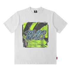 Men T Shirt Hip Hop Print Short Sleeve T-shirt Men and Women All-Matching Cotton