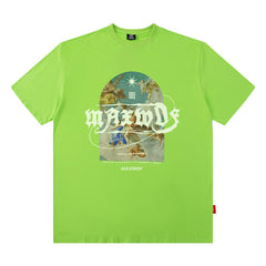 Men T Shirt Angel Print Short Sleeve T-shirt Men Couple Loose Fashion Brand