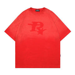 Men T Shirt Retro Couple Casual All-Match Short-Sleeved T-shirt Men and Women
