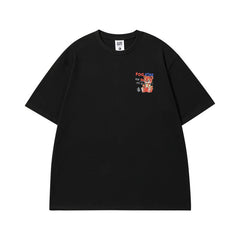 Men T Shirt Vintage College Style Sweet Cool Printed Couple Short Sleeve T-shirt Men and Women