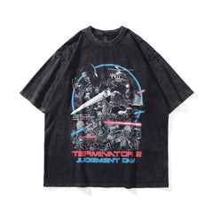 Men T Shirt Hip Hop Loose Old Wash Ins Fashion Brand Short Sleeve