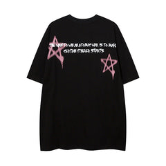 Men T Shirt Printed Short-Sleeved T-shirt Men and Women Loose Couple