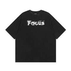 Men T Shirt Retro Washed Loose Half Sleeve Fashion Brand Hiphop Short Sleeve