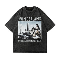 Men T Shirt HipHop Fashion Brand Printing Half Sleeve Tvintage Short Sleeve T-shirt