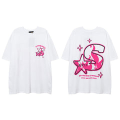 Men T Shirt Printed Short Sleeve Men's Summer Cute T-shirt Women Couple