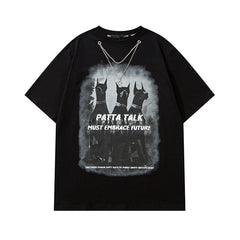 Men T Shirt Doberman Pinscher Printed Short-Sleeved T-shirt Men's and Women's Ins Style National Fashion Brand Hip Hop