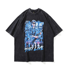 Men T Shirt Short Sleeve T-shirt Summer Loose Men and Women Hip Hop American Street