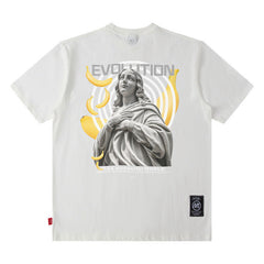 Men T Shirt Angel T-shirt Men's Short Sleeve Trendy Loose Couple Outfit