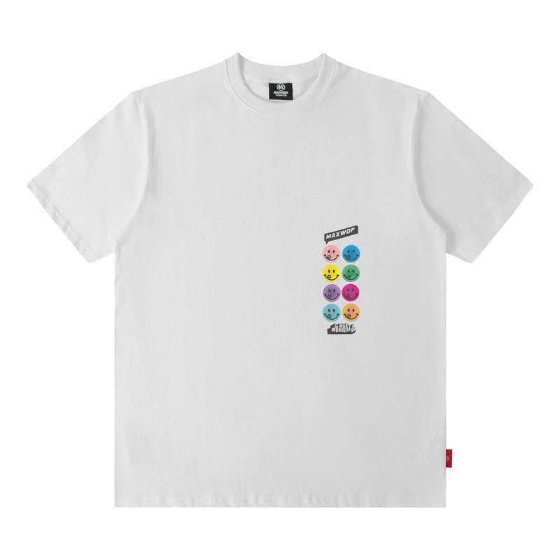 Men T Shirt West Coast Printed Short-Sleeved T-shirt Men and Women Loose Casual Couple