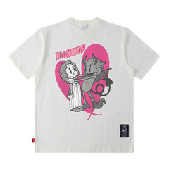 Men T Shirt American Street Short-Sleeved T-shirt Men's Loose