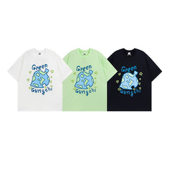 Men T Shirt Fashion Brand Sweet Cool Printed All-Matching Couple Short Sleeve T-shirt Men and Women