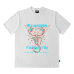 Men T Shirt American Printed T-shirt Men and Women Couple Loose
