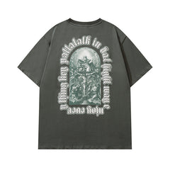 Men's T Shirt Printed Short-Sleeved T-shirt Men's and Women's Ins Couple's Tops