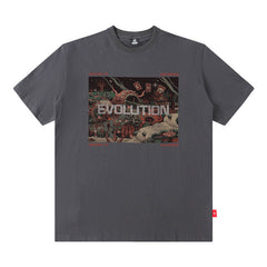 Men's T Shirt Printed Short-Sleeved T-shirt Men's and Women's Retro Distressed