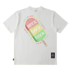 Men T Shirt Vintage Donut Print T-shirt Men and Women Hip Hop