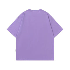 Men T Shirt Letter Short Sleeve T-shirt Men's Retro Loose Pure Cotton Couple