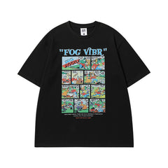 Men T Shirt Vintage College Style Sweet Cool Printed Couple Short Sleeve T-shirt Men and Women
