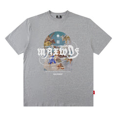 Men T Shirt Angel Print Short Sleeve T-shirt Men Couple Loose Fashion Brand