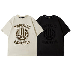 Men T Shirt Fashion Brand Printing Casual Short Sleeve T-shirt Men and Women College Style Vintage
