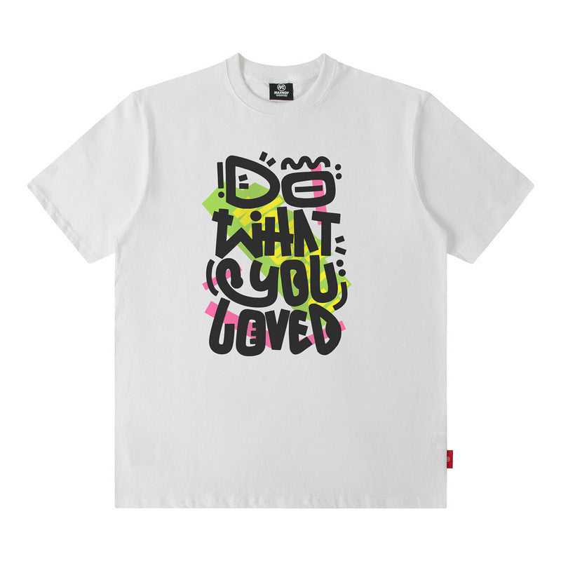 Men T Shirt Spring and Summer Short Sleeve T-shirt Street Style Loose