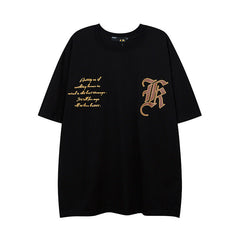 Men T Shirt Printed Short Sleeve Men's and Women's Loose Vintaget T-shirt