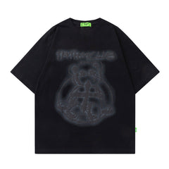 Men T Shirt Fashion Brand Graffiti Printing Short-Sleeved T-shirt Men and Women Loose