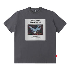 Men T Shirt Street Car Printed Short-Sleeved T-shirt Men's Summer Couple