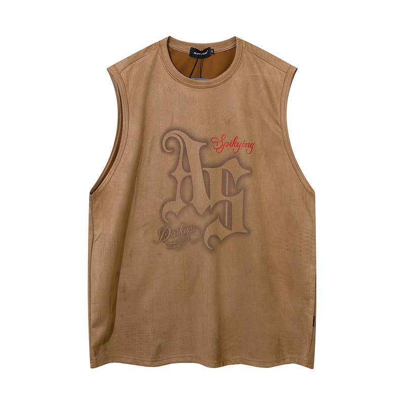 Men T Shirt Vintage Vest Men's Fashion Brand American Retro Hip Hop