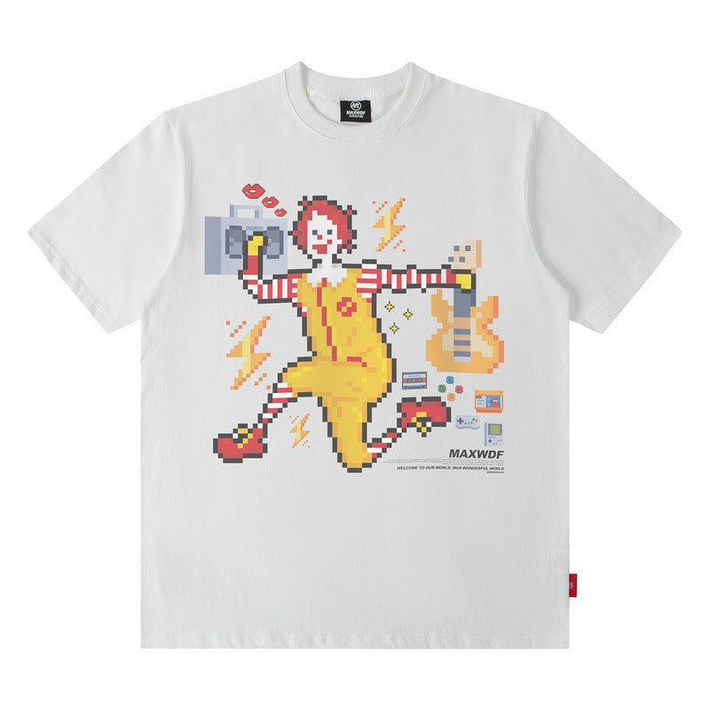 Men T Shirt Printed Short Sleeve Loose Street Fashion Brand Couple T-shirt Men and Women