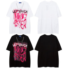 Men T Shirt Hip-Hop Street Vintage Men's and Women's T-shirt