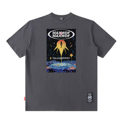 Men T Shirt Vintage Cartoon Printed Short Sleeve T-shirt Men & Women Trendy