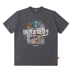 Men T Shirt Angel Print Short Sleeve T-shirt Men Couple Loose Fashion Brand