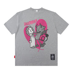 Men T Shirt American Street Short-Sleeved T-shirt Men's Loose