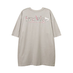 Men T Shirt Anime Print Casual All-Match Short-Sleeved T-shirt Men and Women