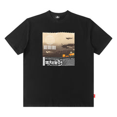 Men T Shirt Printed Short Sleeve T-shirt Loose round Neck Summer Menswear
