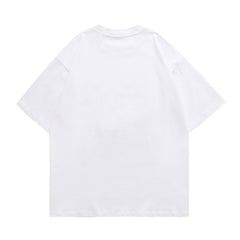Men T Shirt Heart Printing Short-Sleeved T-shirt Men's Loose Couple Casual