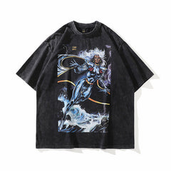 Men T Shirt Retro Short Sleeve T-shirt Men's Loose