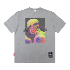 Men's T Shirt Printed Short-Sleeved T-shirt Men's and Women's American Retro Loose