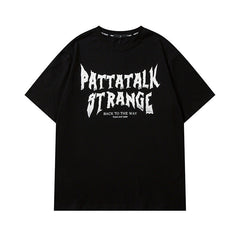 Men T Shirt Three-Dimensional Graffiti Letter Short-Sleeved T-shirt Men and Women Retro Couple
