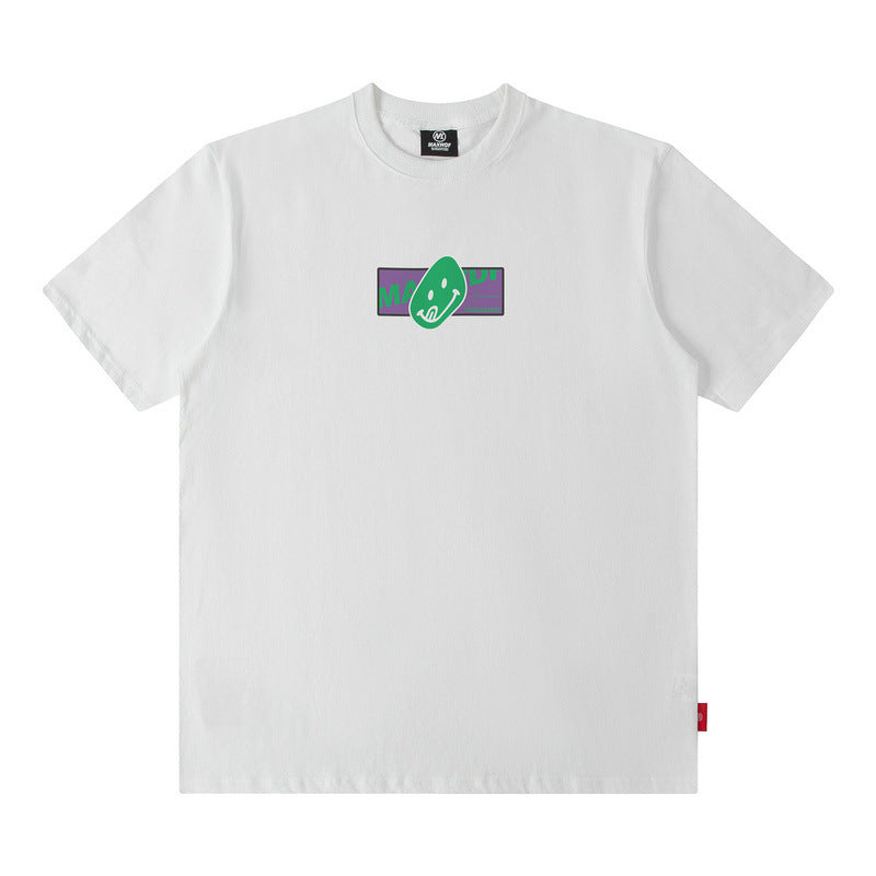 Men T Shirt Printed Short Sleeve T-shirt Male and Female Trendy Brand Printed Loose