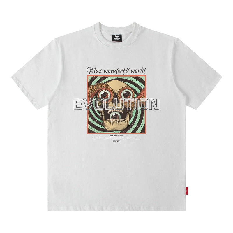 Men T Shirt Printed Short Sleeve T-shirt Men's and Women's Tops