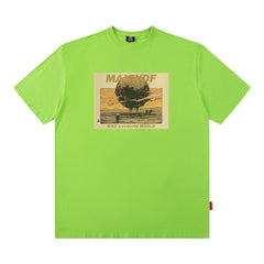 Men's T Shirt Printed Short-Sleeved T-shirt Men's and Women's Loose round Neck