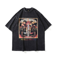 Men T Shirt Printed Short-Sleeved T-shirt Men's Summer Loose Leisure All-Matching