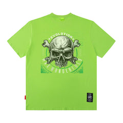 Men T Shirt Vintage Printed round Neck Short Sleeve T-shirt Men and Women Loose Couple